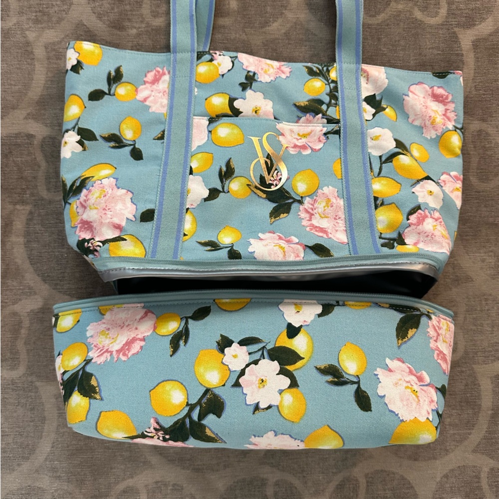 NWT Victoria Secret Cooler Tote - Summer Lemons - Picture 3 of 16